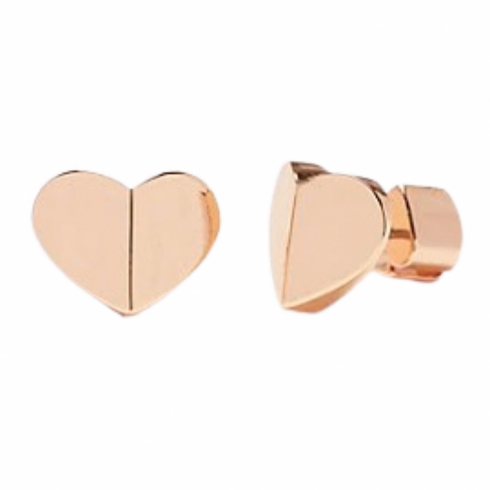 KATE SPADE • Rose Gold Heritage Spade Heart Earrings - Picture 1 of 4